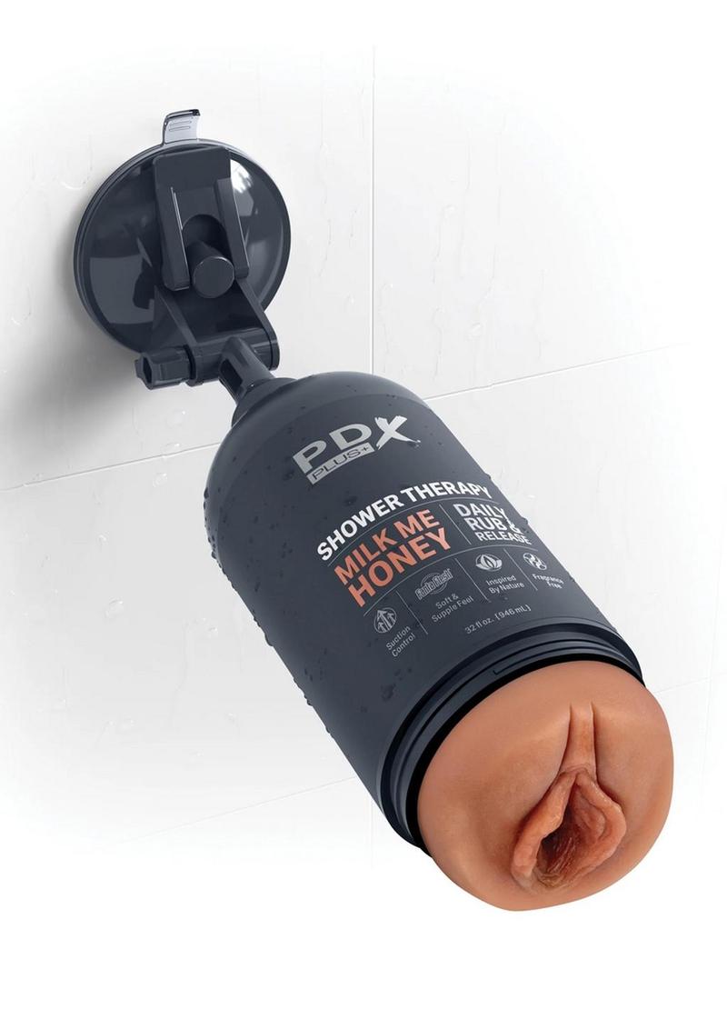 Pdx Plus Shower Therapy Milk Mehoney Discreet Stroker - Caramel