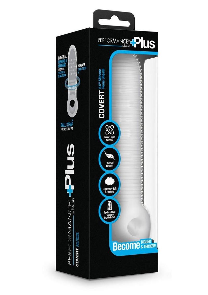 Performance Plus Covert Silicone Penis Sheath - Clear - Medium
