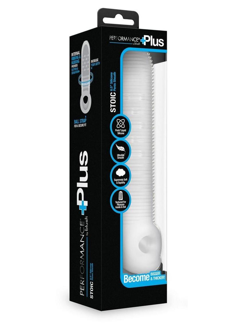 Performance Plus Stoic Silicone Penis Sheath - Clear - Large