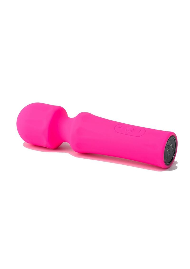 Pink Pussycat Vibrating Mini Wand Rechargeable Massager - Pink