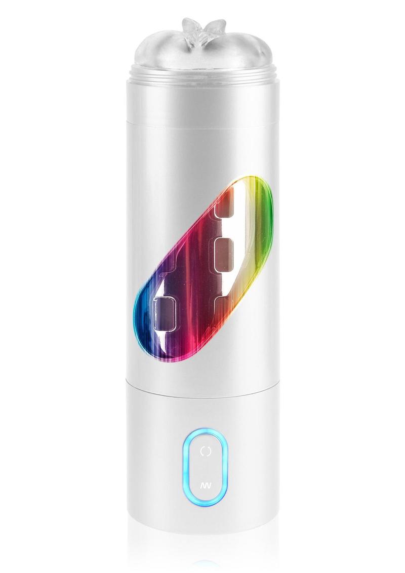 Pipedream Extreme Toyz Rechargeable Roto-Bator Pussy Masturbator - Pussy - Clear/Multicolor/White