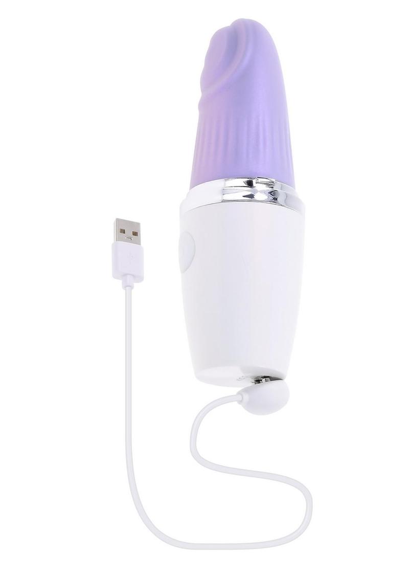 Playboy Getaway Rechargeable Silicone Clitoral Stimulator - Lavender/White