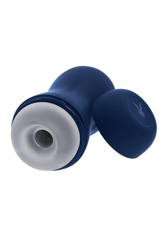Playboy Gusto Rechargeable Silicone Masturbator - Blue