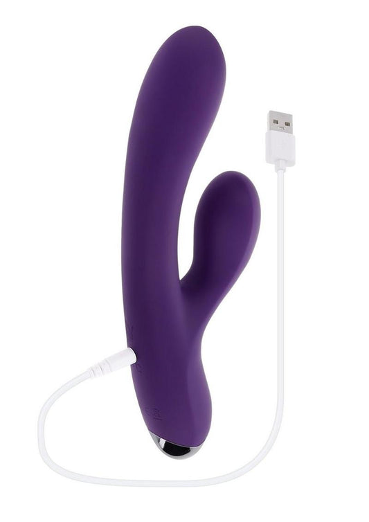Playboy New Crush Rechargeable Silicone Dual Vibrator - Purple