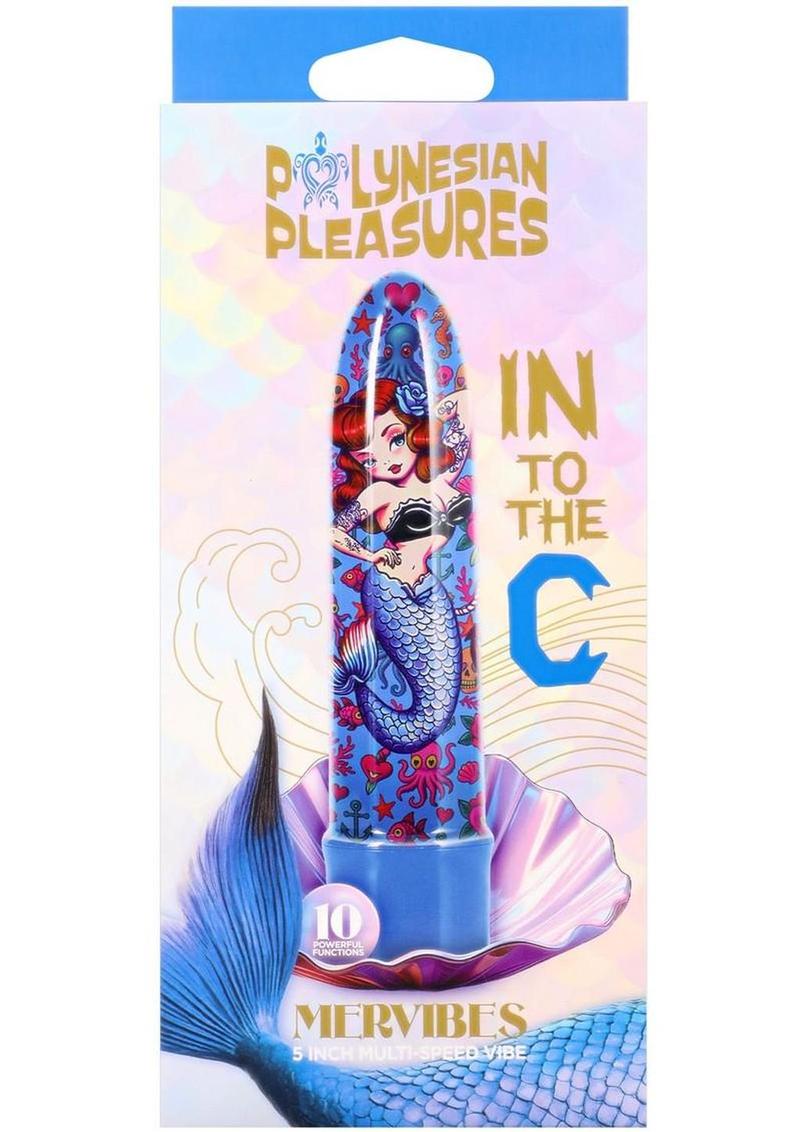 Polynesian Pleasures Mervibes Into The C Vibrator - Blue - 5in