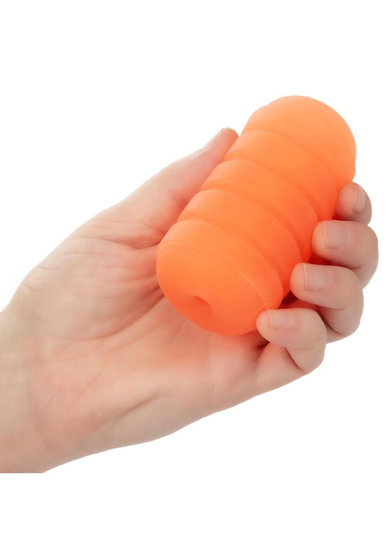 Pop Sock Ribbed Stroker - Orange