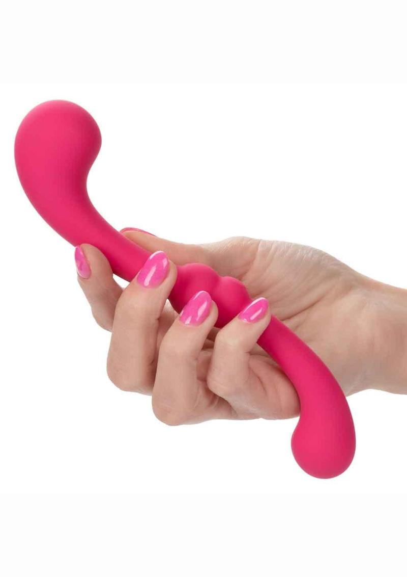 Pretty Little Wands Curvy Rechargeable Silicone Vibrator - Red