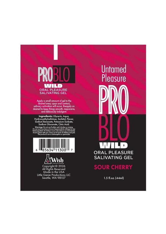 Problo Wild Oral Pleasure Salivating Gel 1.5oz - Sour - Cherry