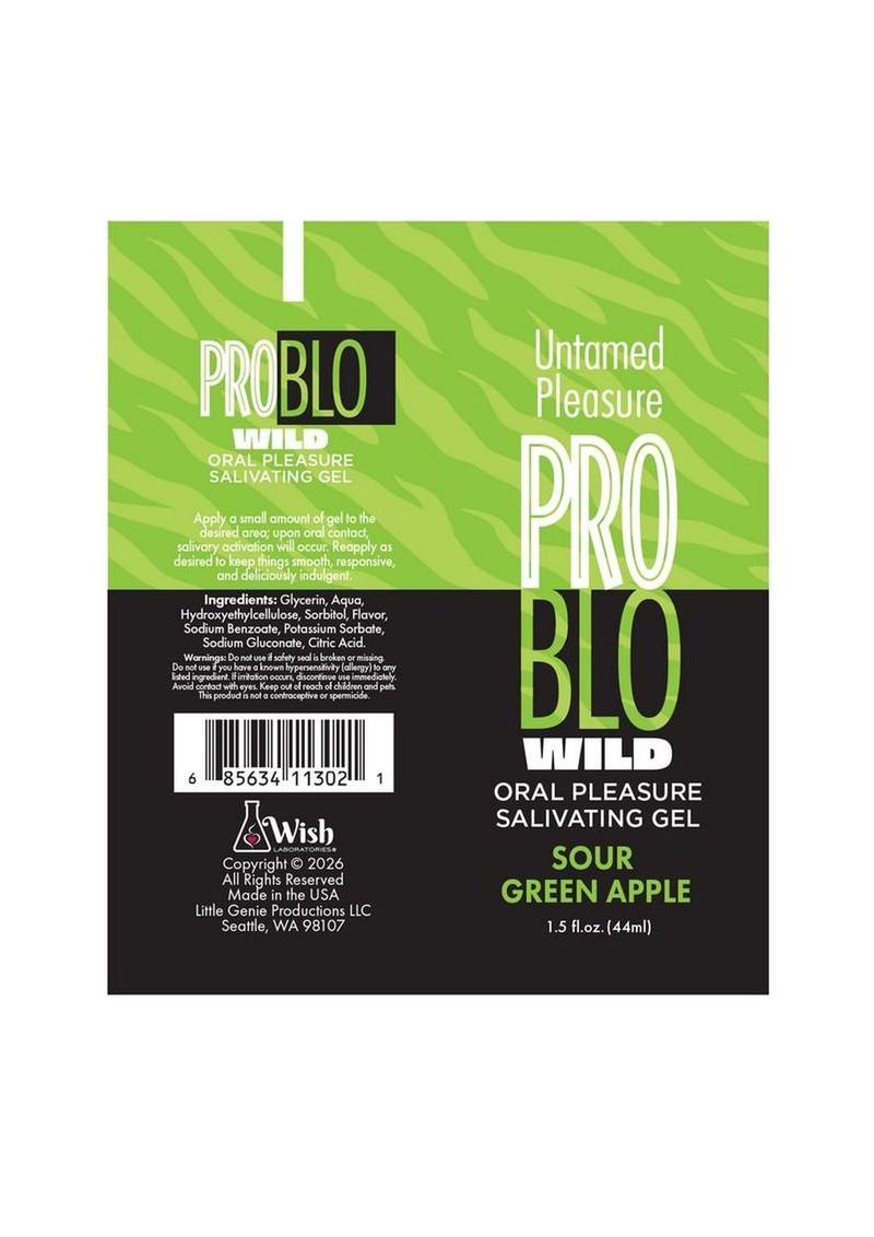 Problo Wild Oral Pleasure Salivating Gel 1.5oz - Sour - Green Apple