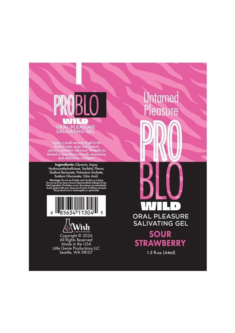 Problo Wild Oral Pleasure Salivating Gel 1.5oz - Sour - Strawberry
