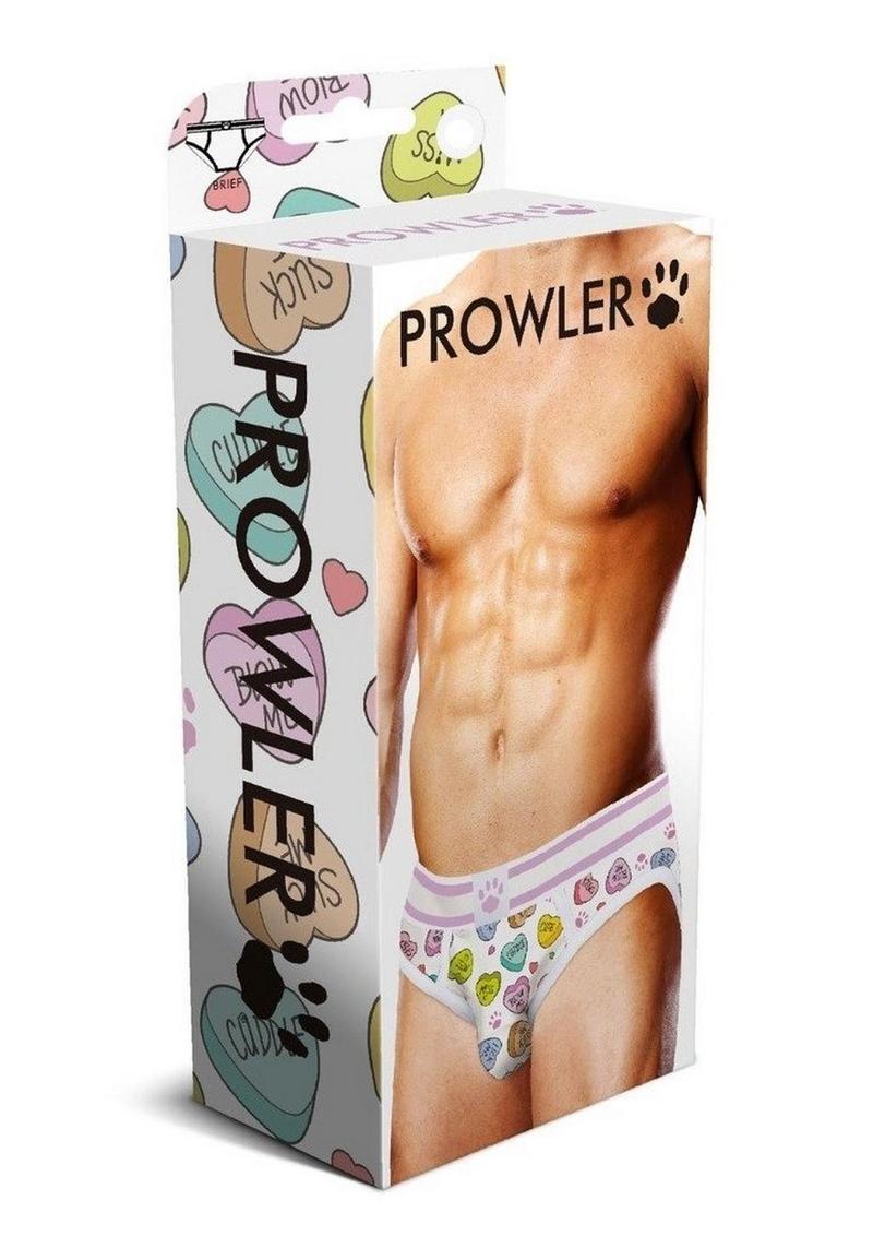 Prowler Candy Hearts Brief - White - Large