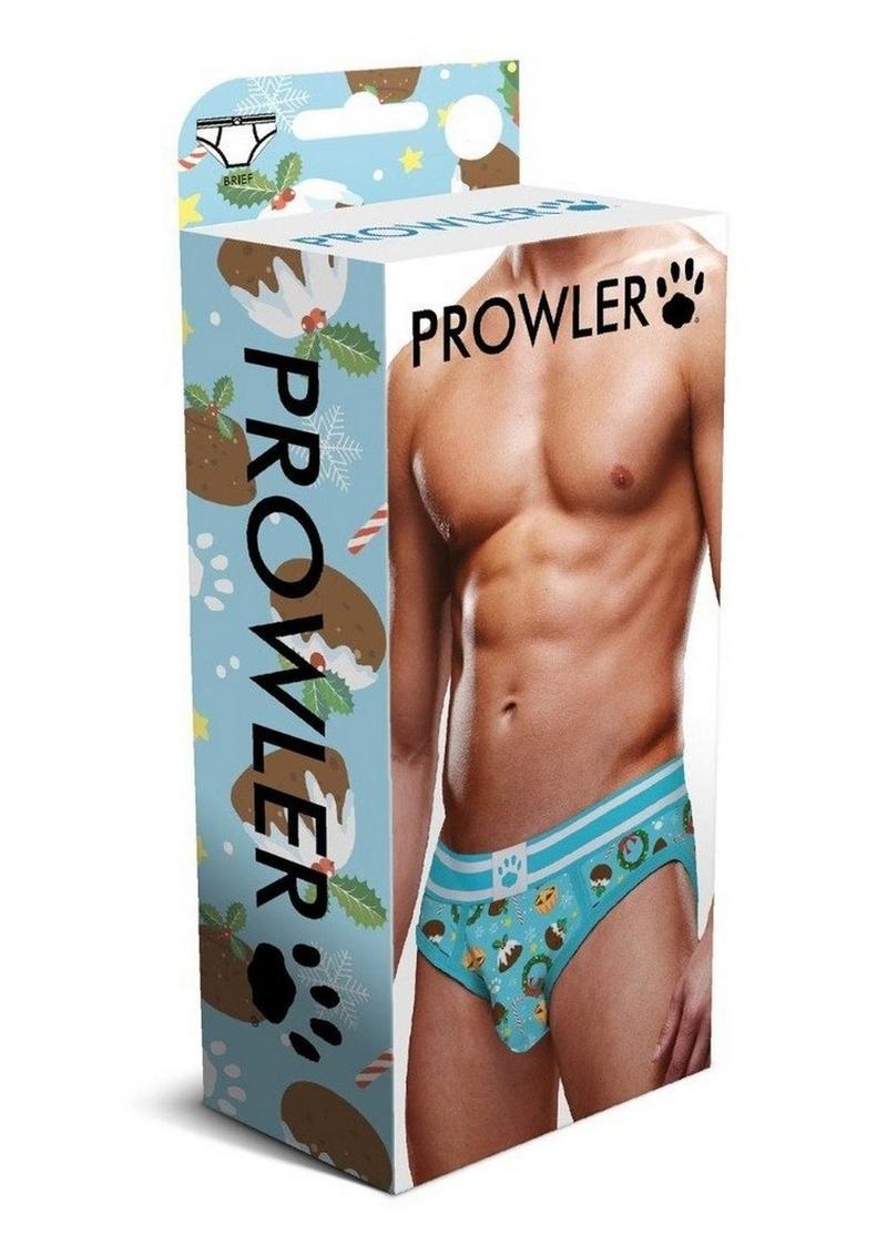 Prowler Christmas Pudding Brief - Blue/White - Medium