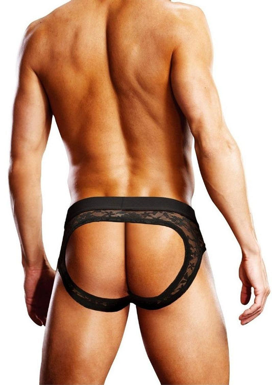 Prowler Lace Open Brief - Black - Small