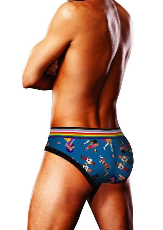 Prowler Pixel Art Gay Pride Collection Brief - Blue/Multicolor - Small