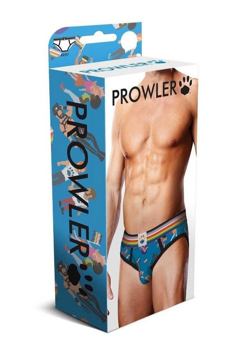 Prowler Pixel Art Gay Pride Collection Brief - Blue/Multicolor - XLarge