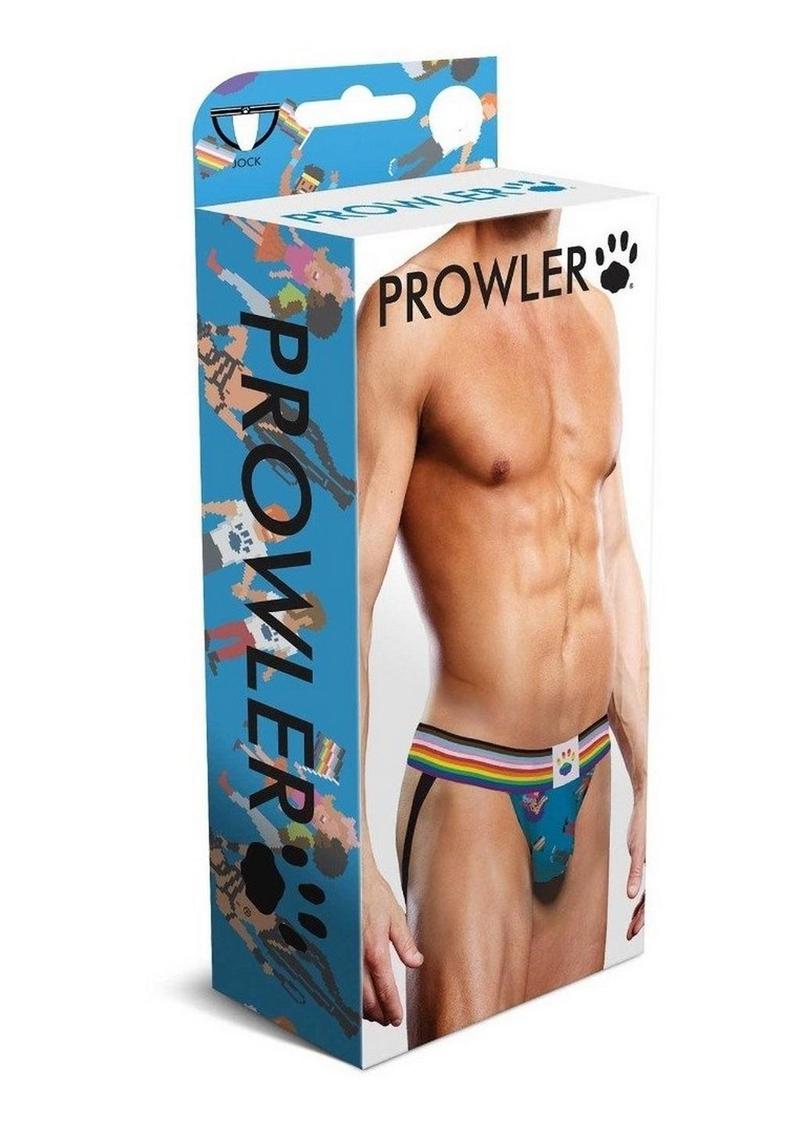 Prowler Pixel Art Gay Pride Collection Jock - Blue/Multicolor - Medium