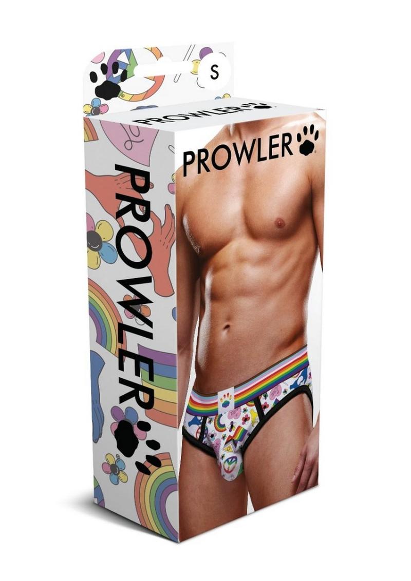 Prowler Pride Love and Peace 1 Brief - Multicolor/Rainbow - XXLarge