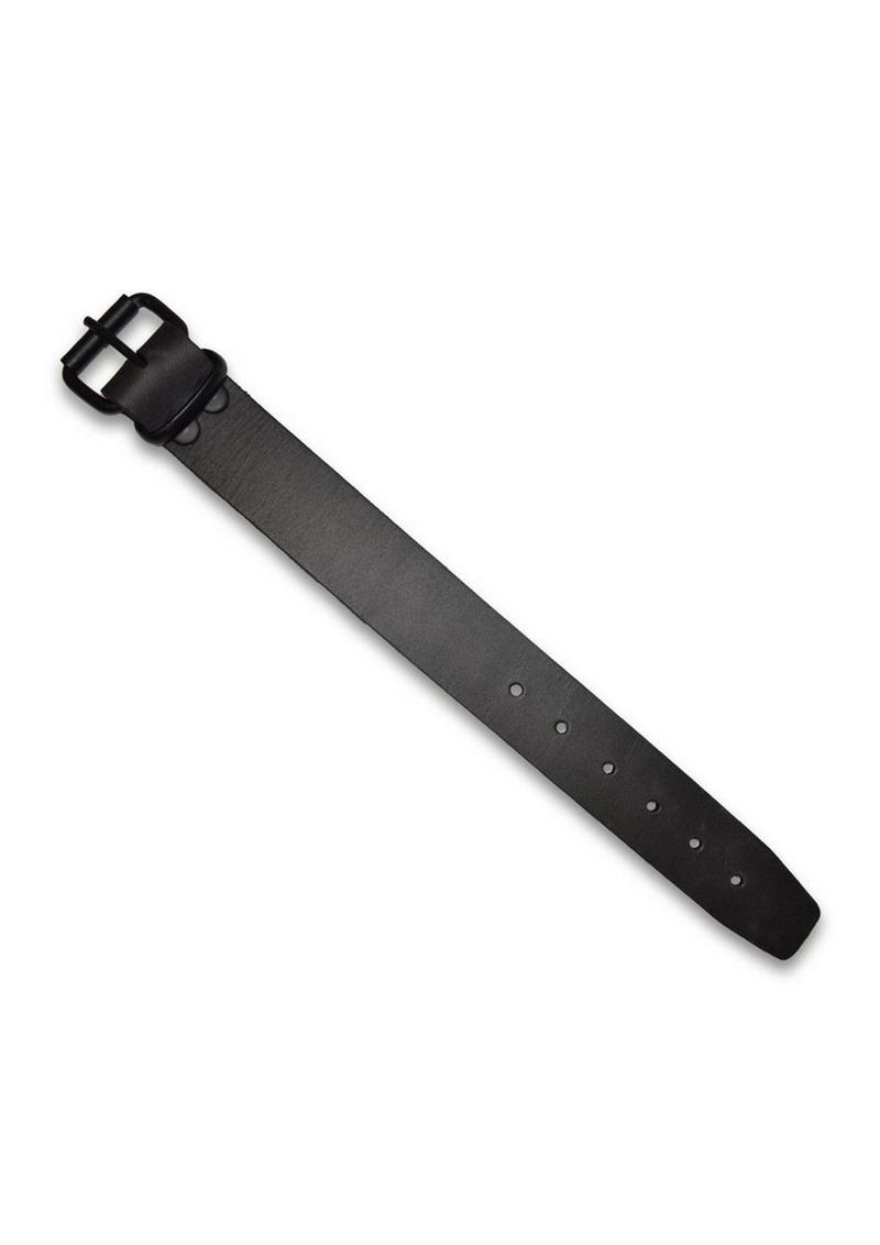 Prowler Red Leather Buckle Bicep Band - Black - Large