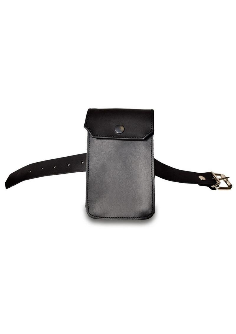 Prowler Red Leather Large Belt Pouch - Black