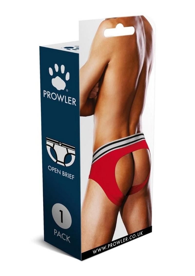 Prowler Red/White Open Brief - Red/White - Medium