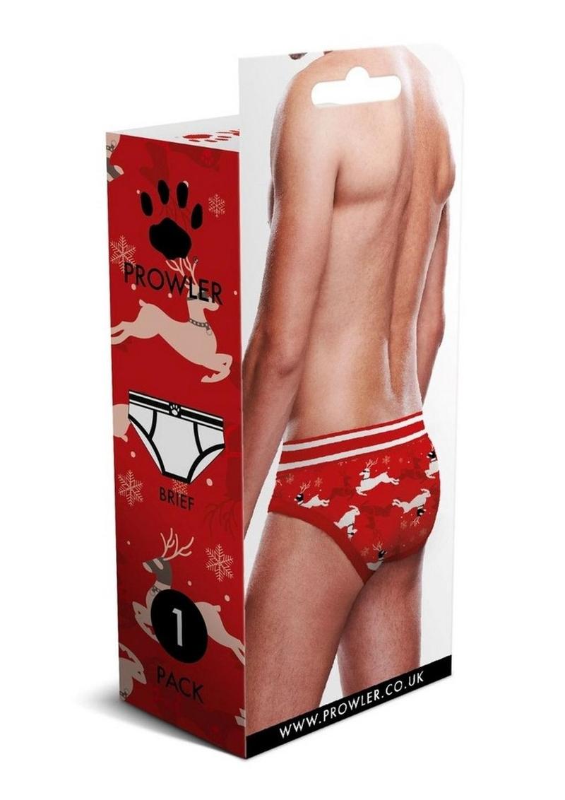 Prowler Reindeer Brief - Black/Red - Large