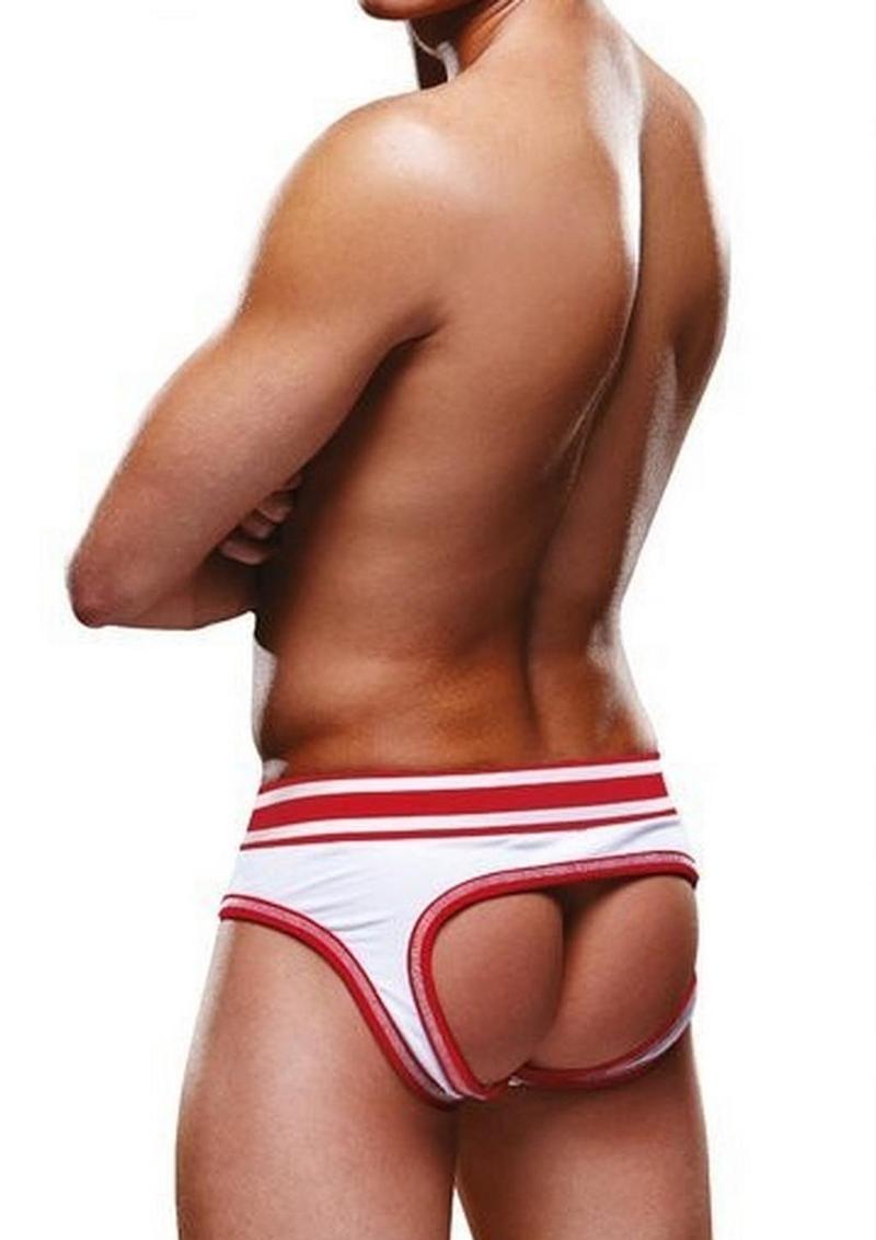 Prowler White/Red Open Brief - Red/White - Large