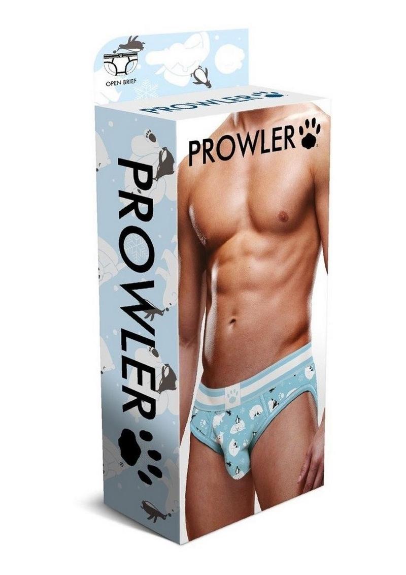 Prowler Winter Animals Open Brief - Blue/White - Medium