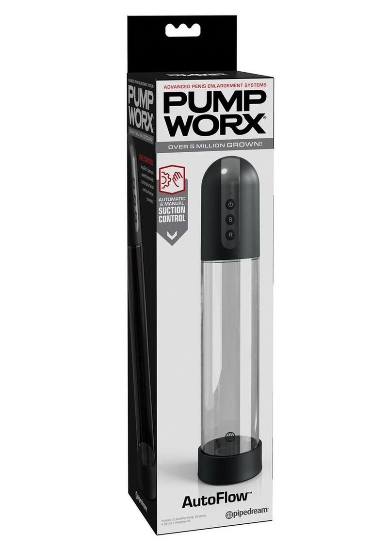 Pump Worx Auto Flow Rechargeable Dual Control Suction Pump System - Black/Clear