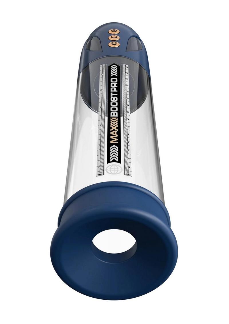 Pump Worx Max Boost Pro Flow Rechargeable Penis Pump - Blue