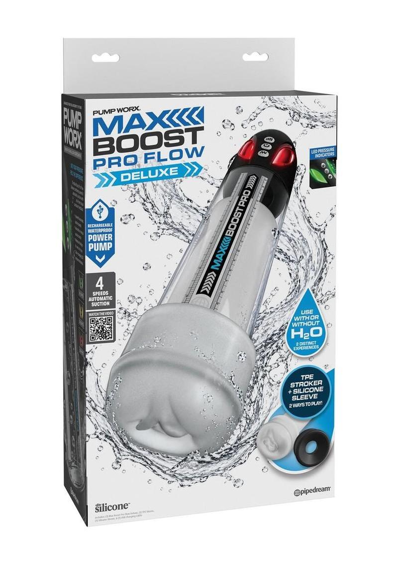Pump Worx Max Boost Pro Flow Rechargeable Power Pump Deluxe Kit - Clear/Frost