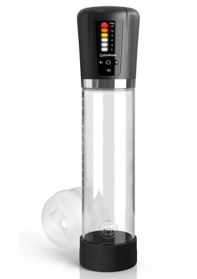 Pump Worx Rock Hard Auto Rechargeable Pump - Black/Clear