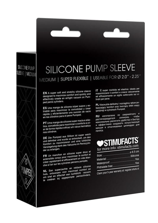 Pumped Silicone Pump Sleeve - Black - Medium
