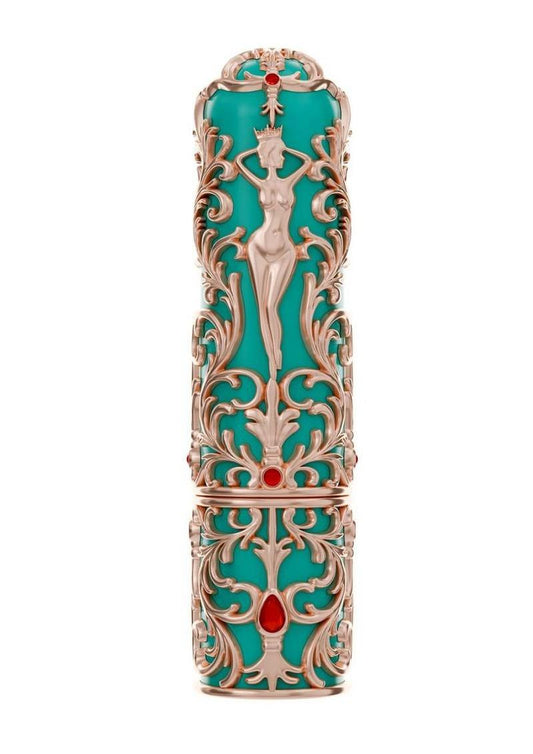 Queens Reign Lipstick Vibrator Rechargeable Silicone Bullet - Red/Teal