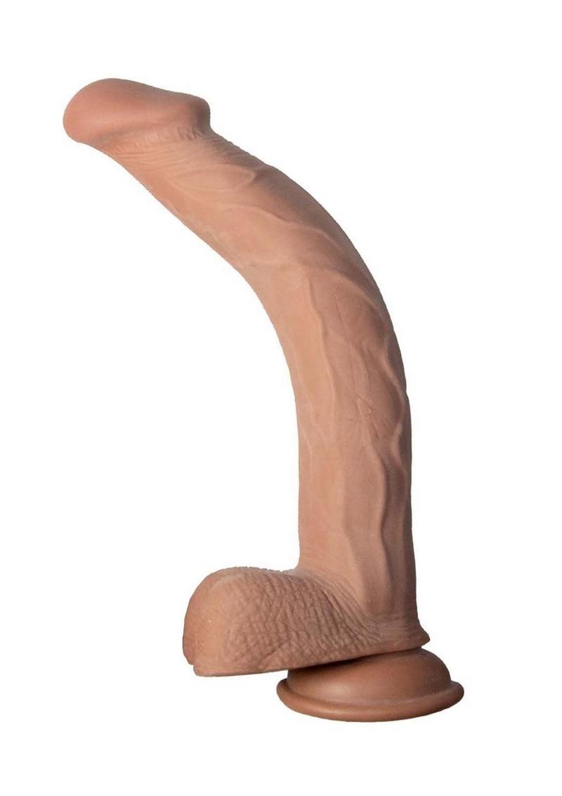 Realcocks Dual Layered Bendable Dildo - Chocolate - 11in