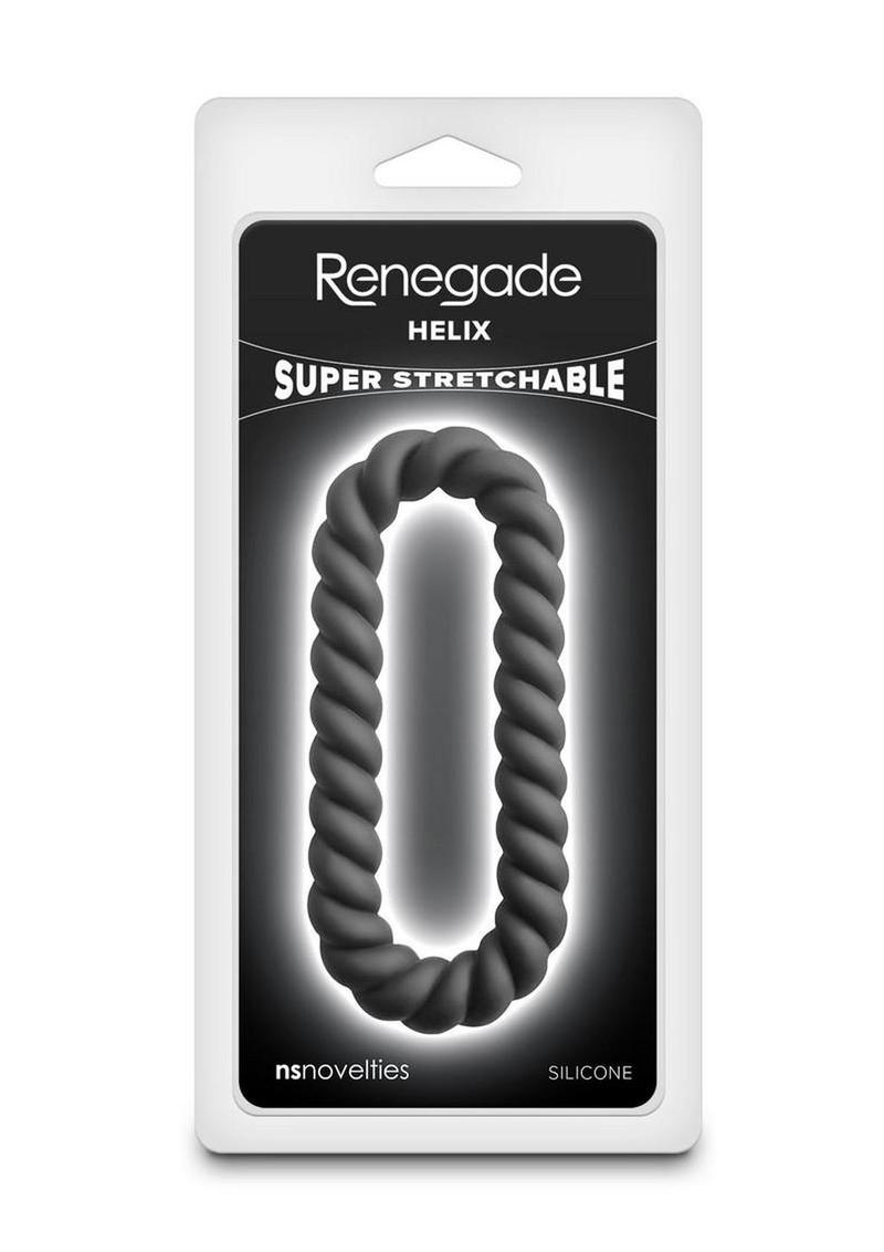 Renegade Helix Silicone Braided Dual Ring - Black