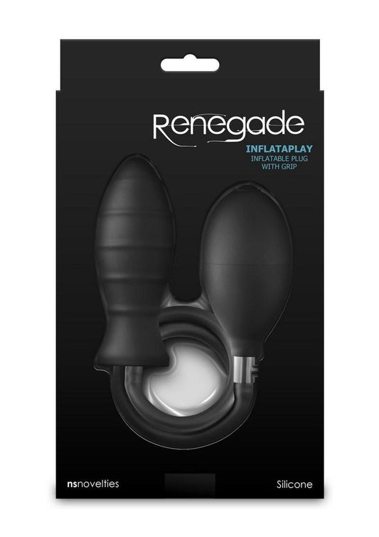 Renegade Inflataplay Silicone Inflatable Anal Plug - Black