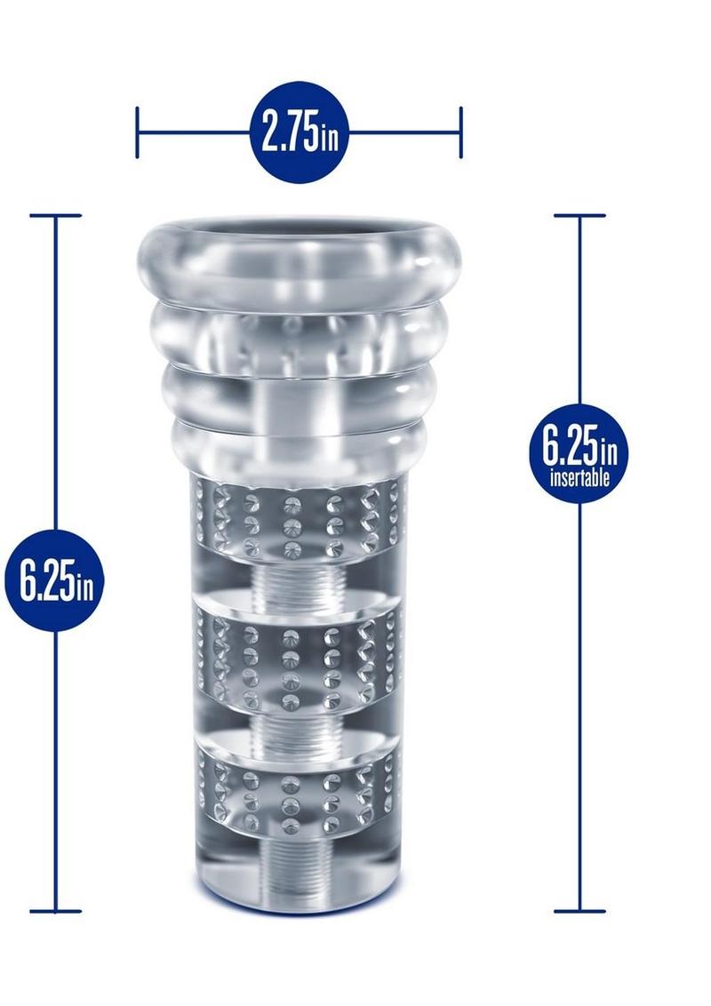 Rize Luz Self Lubricating Stroker Dual End Masturbator - Clear