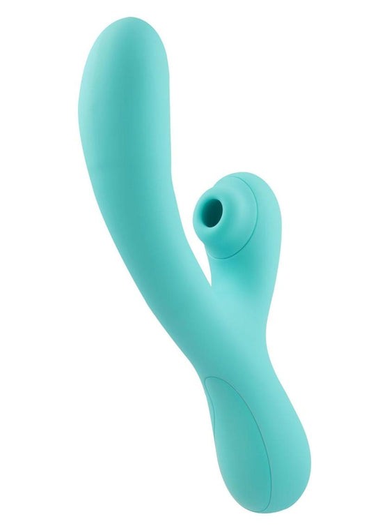 Rock Candy Refined Sugarotic Rechargeable Silicone Dual Stimulated Rabbit Vibrator - Blue