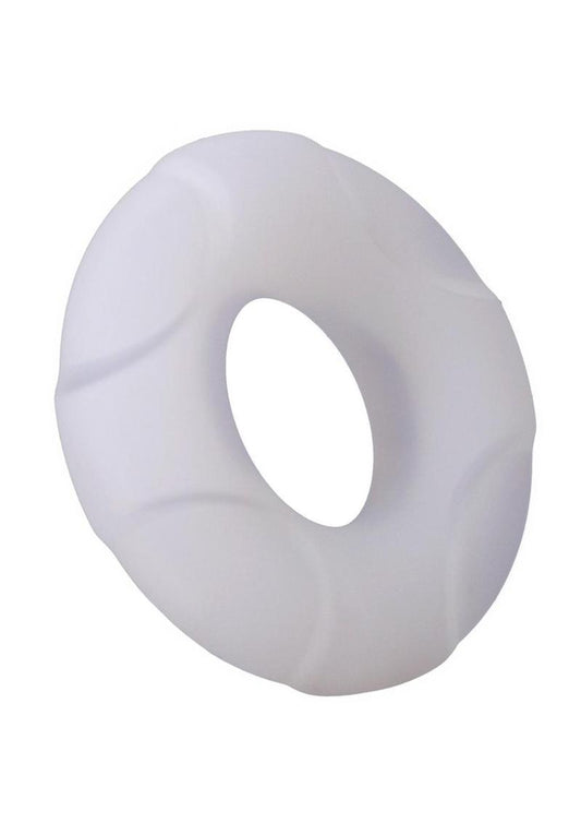 Rock Solid Passion Ring Silicone Cock Ring Holiday Edition - Frost/White