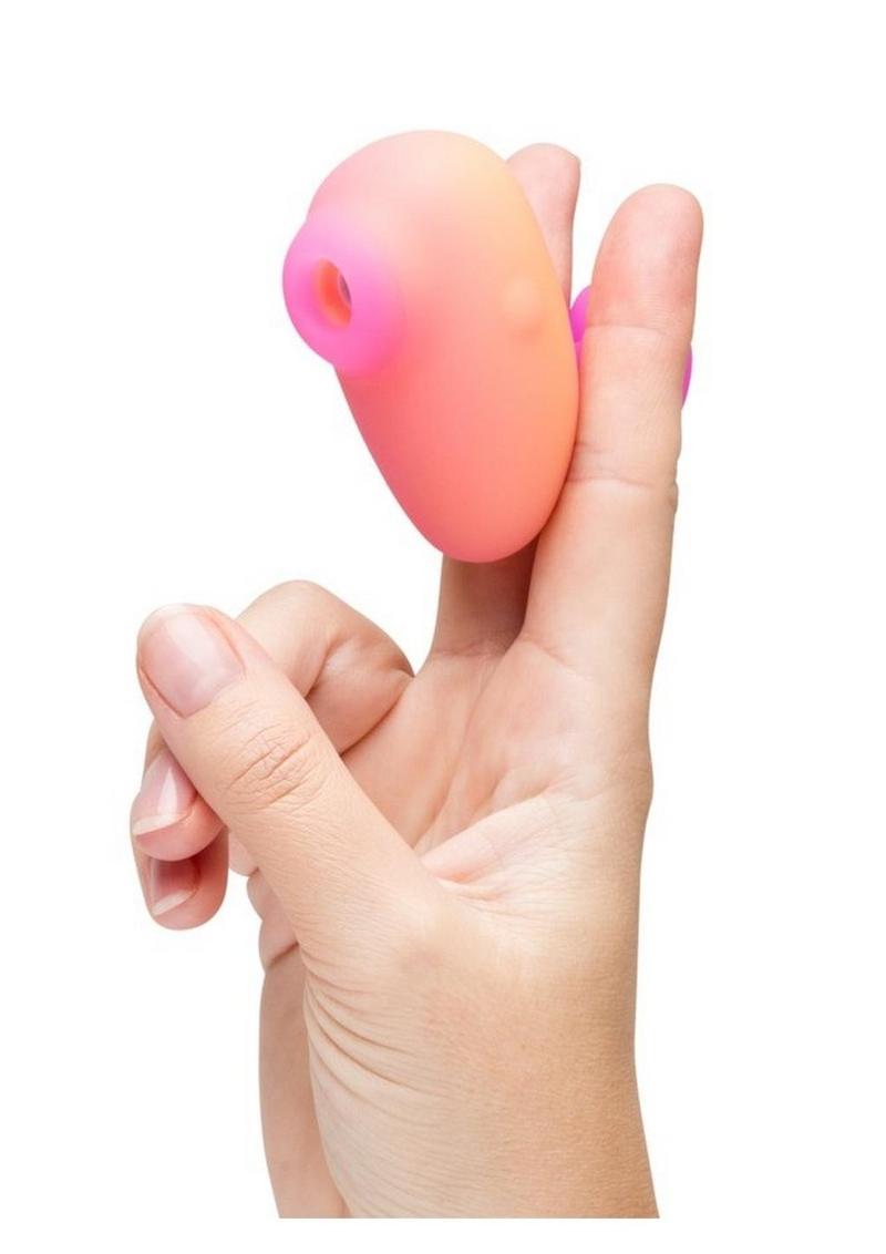Romp Kiss Rechargeable Silicone Clitoral Stimulator - Pink/Yellow