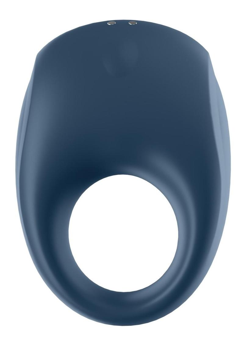 Satisfyer Strong One Rechargeable Silicone Couple's Ring - Blue