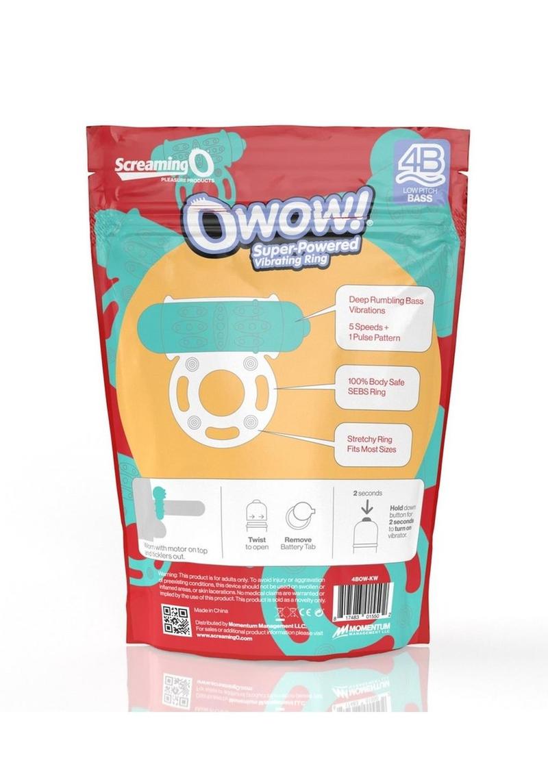 Screaming O 4b O Wow Vibrating Ring - Green/Kiwi