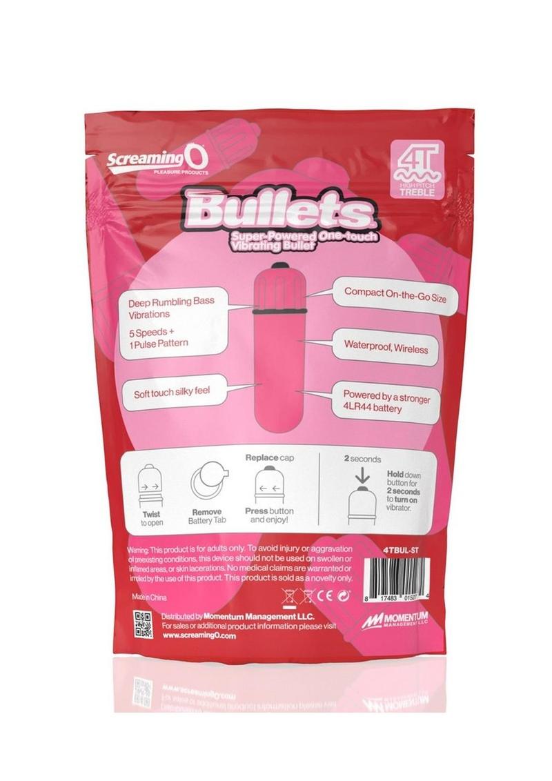 Screaming O 4t Bullet Vibrator - Red/Strawberry