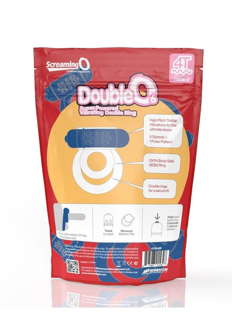 Screaming O 4t Doubleo 6 Couples Ring - Blue/Blueberry