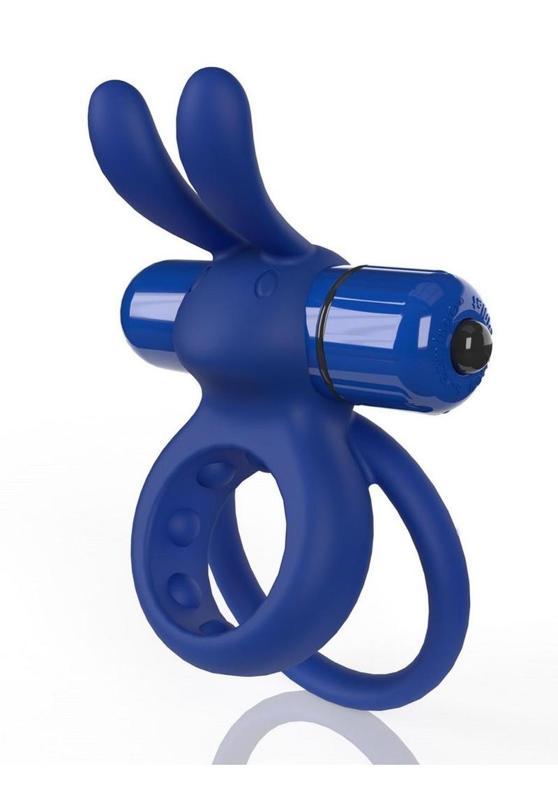 Screaming O 4t Ohare Vibrating Cock Ring - Blue/Blueberry