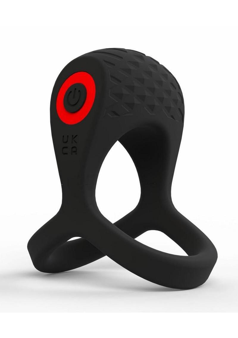 Screaming O Big O Pro Strapped Vibrating Rechargeable Silicone Cock Ring - Black