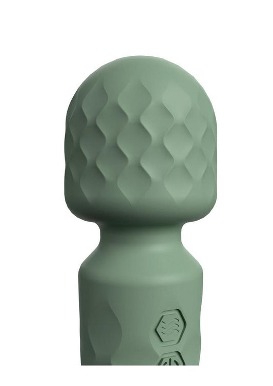 Screaming O Cuties Winny Rechargeable Silicone Vibrating Mini Wand - Sage - Green