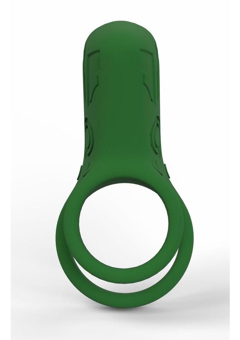 Screaming O Gameon First Person Screamer Vibrating Rechargeable Silicone Cock Ring - Green