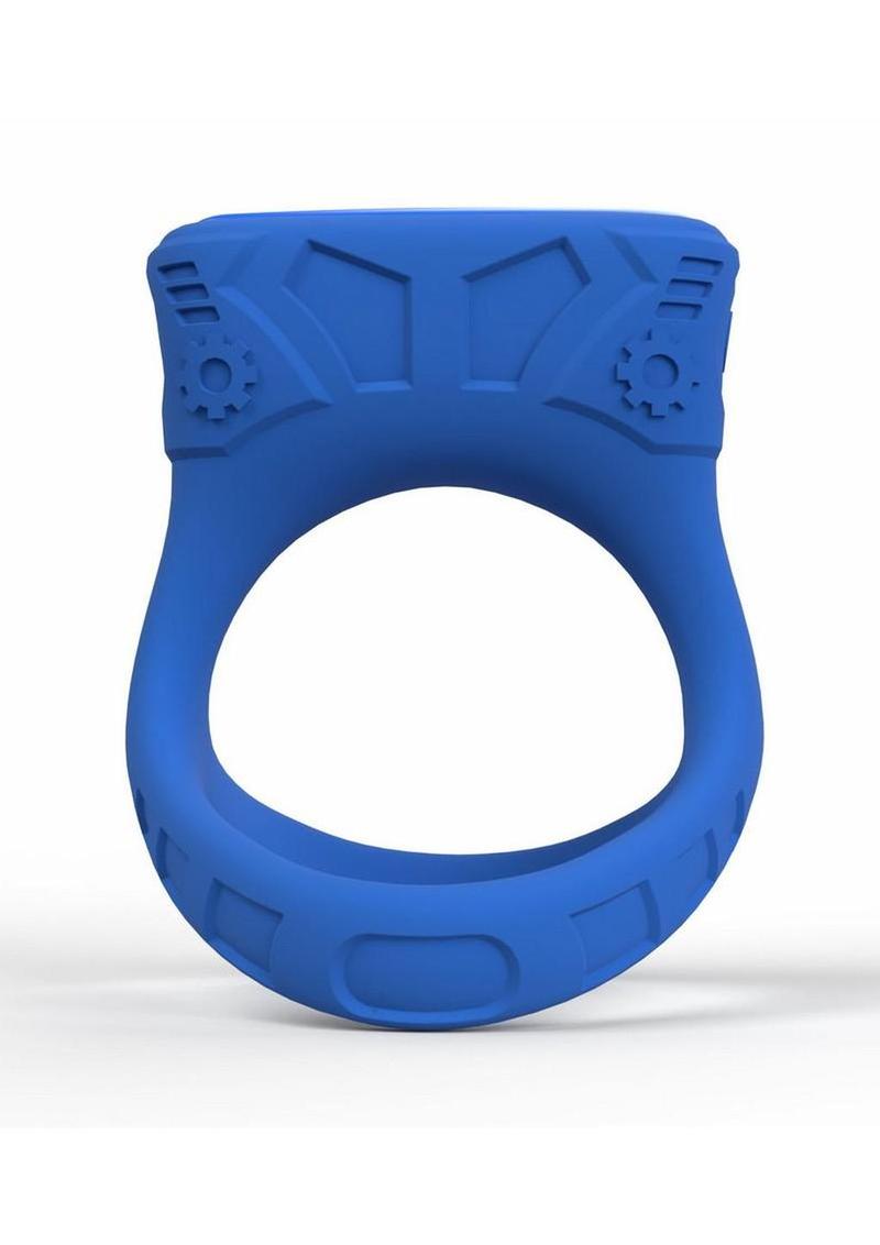Screaming O Gameon Role Playing Gamer Vibrating Rechargeable Silicone Cock Ring - Blue