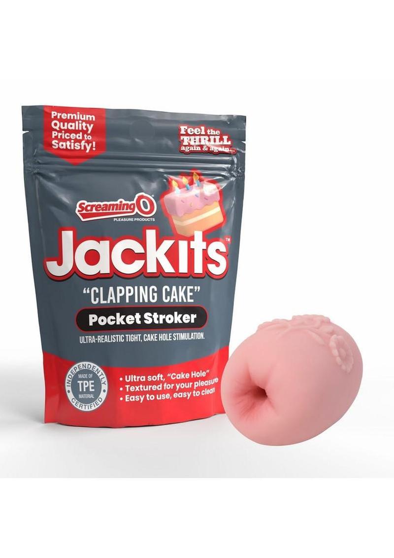 Screaming O Jackits Clapping Cake Pocket Stroker - Ass - Pink